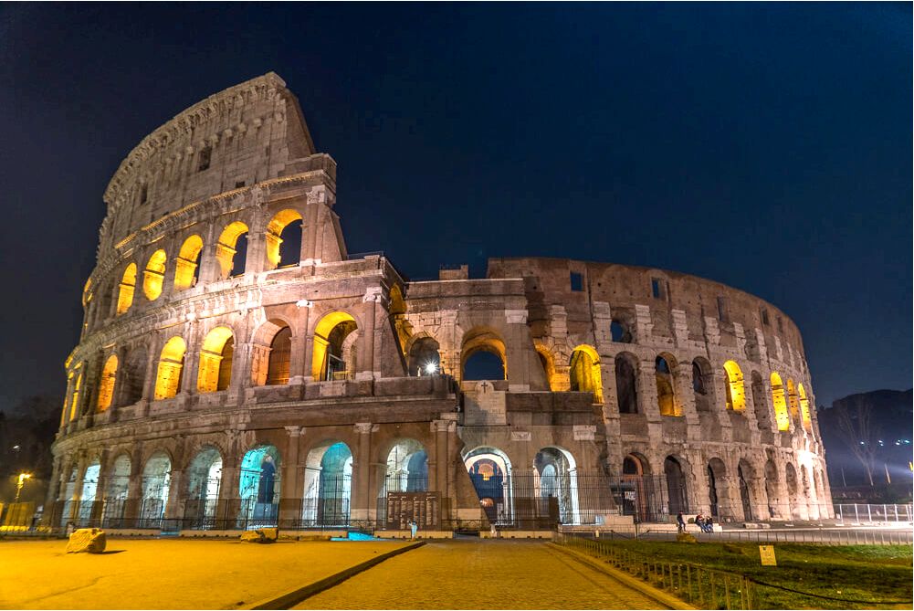 Visiting the Colosseum at night - one of the best things to do in Rome